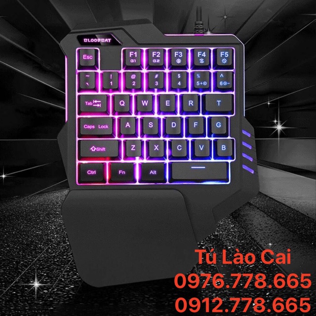 Bàn phím bán cơ 1 tay Cloodcat G92 chuẩn Led RGB chơi game trên điện thoại - Laptop - PC - PUBG Mobile - Call Of Duty