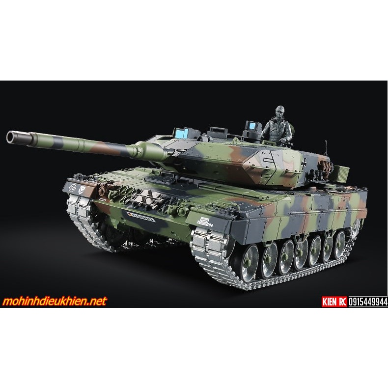 XE TĂNG ĐIỀU KHIỂN TỪ XA LEOPARD 2A6 XÍCH NHỰA 2,4G (ĐỨC) 1/16RTR