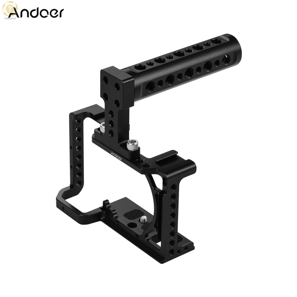 ANDOER SONY Bộ Giá Đỡ Máy Ảnh Hợp Kim Nhôm 12 Giờ Với Màn Hình 1 / 4 "3 / 8" A6300 A6000