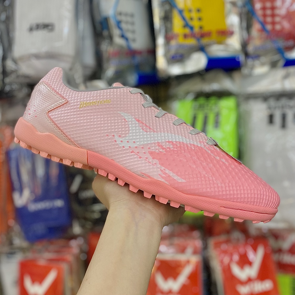 Giày đá bóng nam X Faster Monster Hồng, giày đá banh thể thao cỏ nhân tạo nhẹ mềm - 2EVSHOP