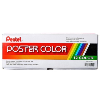 Bộ màu Poster Pentel 12 màu