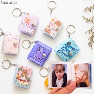 Album Ảnh 1 Inch 16 Ngăn Trong Suốt Lấp Lánh Kèm Móc Khóa