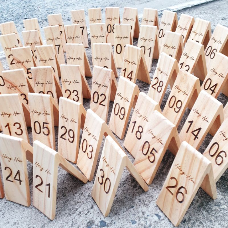 Thẻ số để bàn cà phê