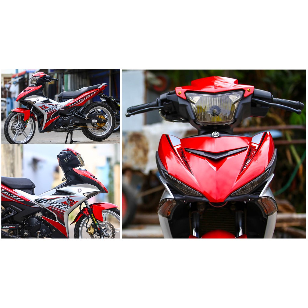 Tem rời Ex 150, phiên bản Y15ZR bạc đỏ, decal chống nước, không bong tróc phai màu