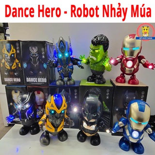 Robot đồ chơi Dance Hero siêu anh hùng Marvel nhảy múa, biến hình Iron man, spider man, hulk, thanos, black panther