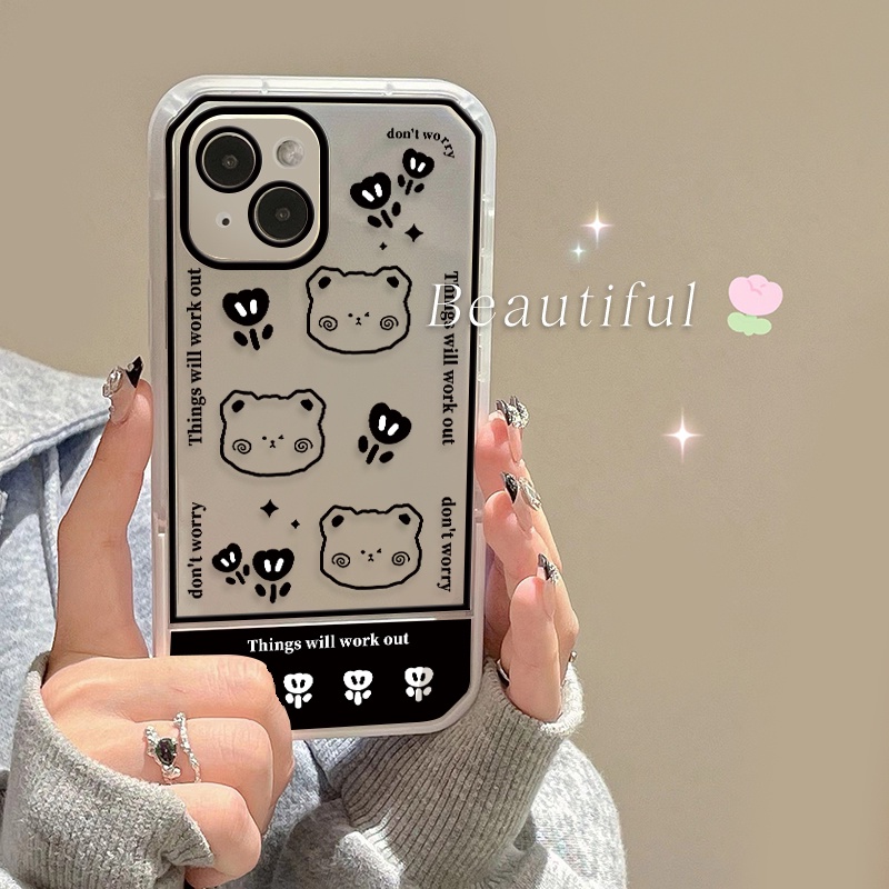 Ốp Điện Thoại Silicone TPU Mềm Trong Suốt In Hình Gấu Cho IPhone 7 8 Plus 11 Pro MAX 12 13 XR XS XS MAX 6 6S SE 2020