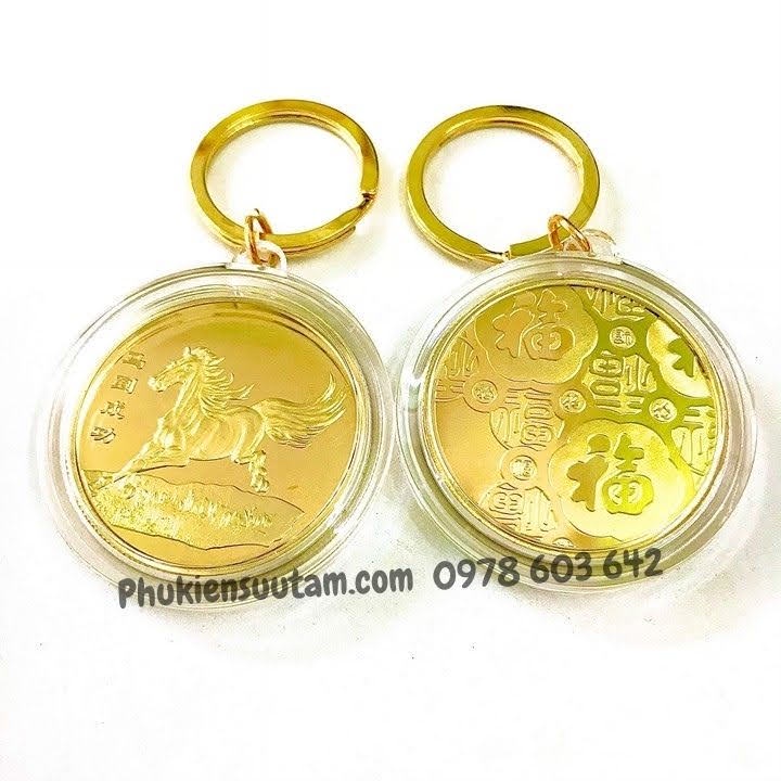 Móc Khóa Xu Hình Con Ngựa Mã Đáo Thành Công, trang trí chìa khóa, mang lại may mắn - TMT Collection - SP005545