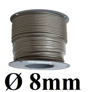 Dây cáp thép mạ kẽm Ø [ 8mm ] dài 1 mét – 1000 mét