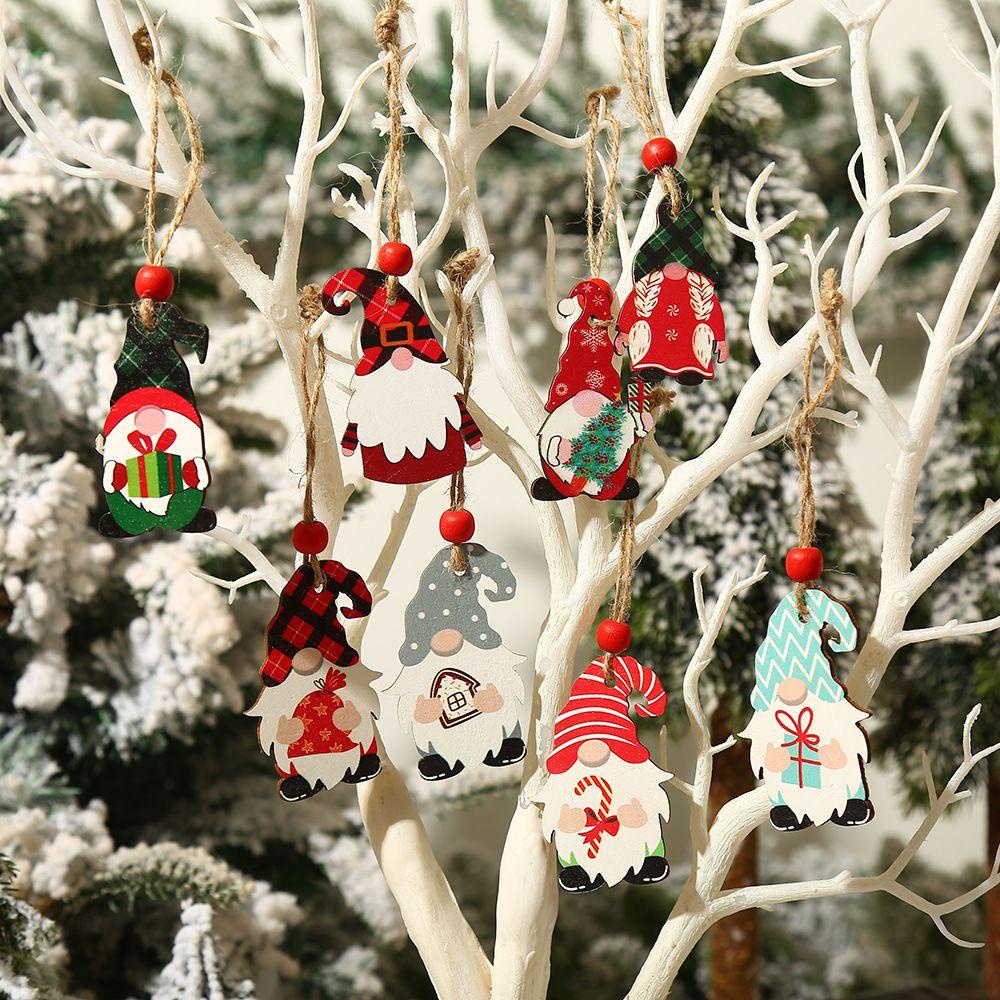 YOLA Bộ 9 / 12 Miếng Gỗ Trang Trí Cây Thông Noel