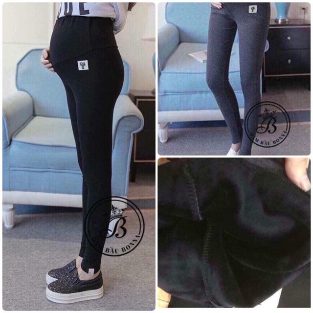 Quần legging bầu mèo lót lông