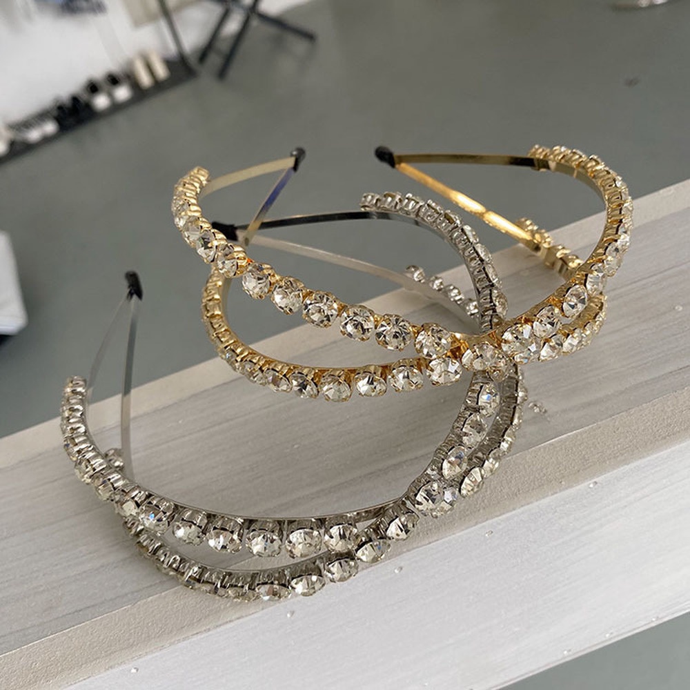 Băng đô hợp kim đính đá xinh xắn dành cho nữ