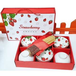 Bộ Chén Sứ Kèm Đũa Cao Cấp Quà Tặng Lễ Tết Ý Nghĩa