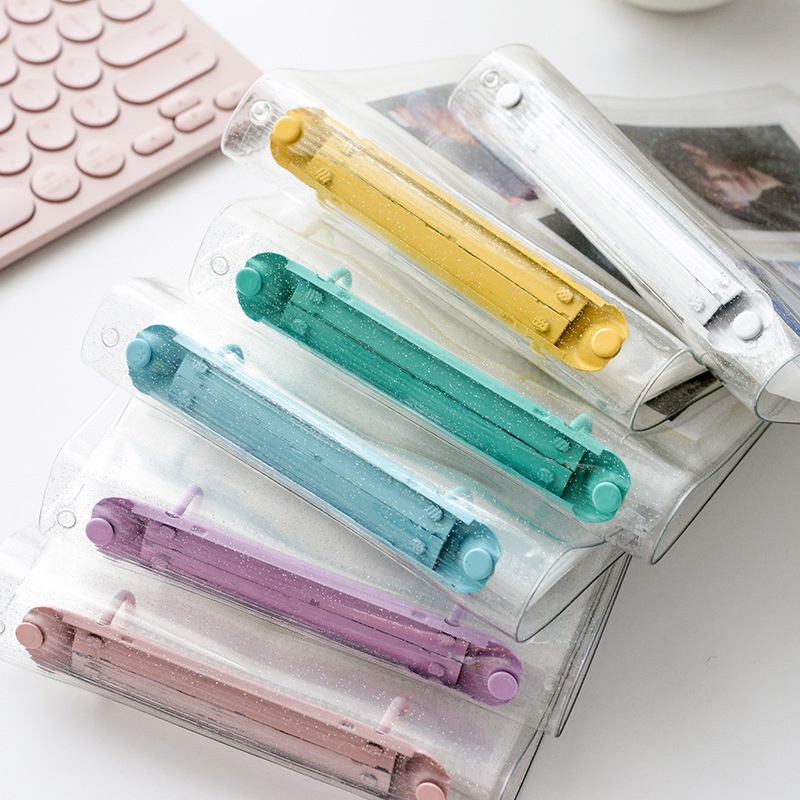 Sổ Binder Còng Màu Pastel 2 Ô Vuông Đựng Ảnh Photocard Bìa Dẻo