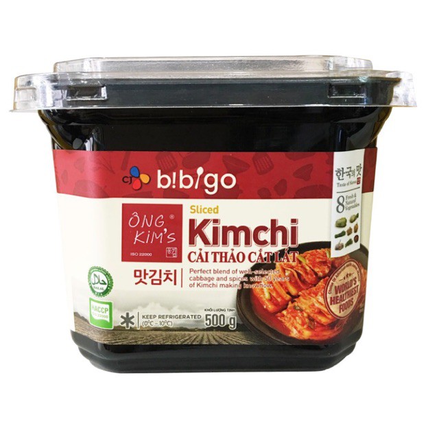 Hộp Kim chi cải thảo cắt lát Ông Kim's Bibigo 500g - GIAO SIÊU TỐC 2H TP.HCM