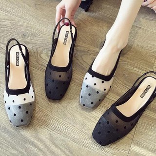 Sandal sục lưới chấm bi hàng đẹp