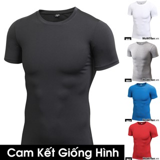 Áo Thun Nam Ngắn Tay Trơn Ôm Body Thun Lạnh Đẹp Chất Lượng Tập Gym Thể Thao Đi Chơi