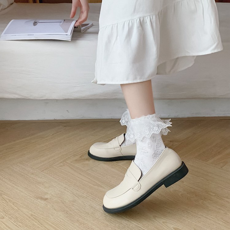 Tất lolita trắng phối ren phong cách tiểu thư, nữ tính - T081 Mian Store