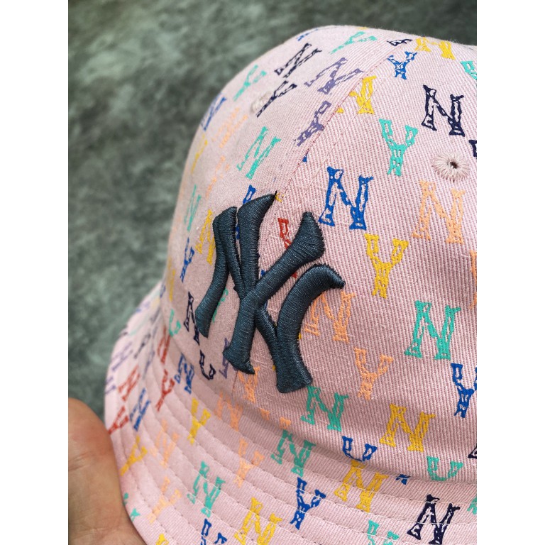 (HÀNG XUẤT XỊN) Mũ bucket hồng N06 M//L//B MONOGRAM RAINBOW DOME HAT PINK Made in Viet/nam full tem tag One size