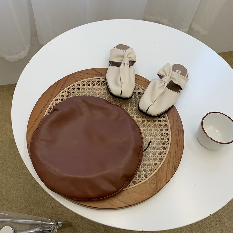 Mũ nồi da màu trơn phong cách retro thời trang Hàn quốc