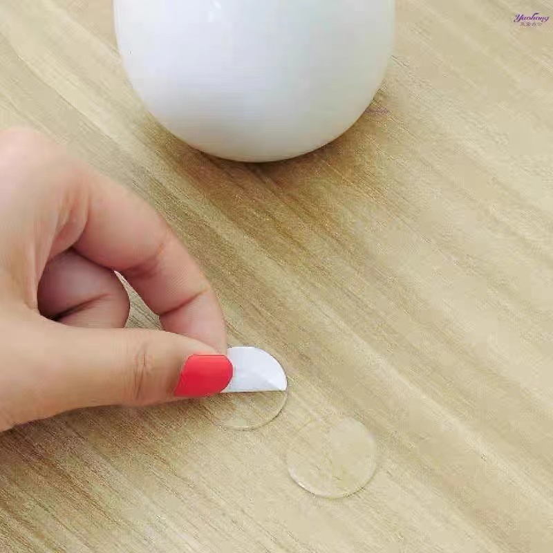 Tấm 50 Miếng Dán Nano Hai Mặt Trong Suốt Hình Tròn Không Để Lại Dấu Vết