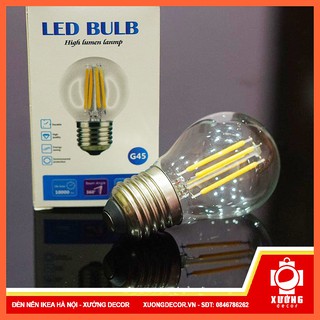 Bóng Đèn LED  EDISON Giả Sợi Đốt G45, Đuôi E27, 4W