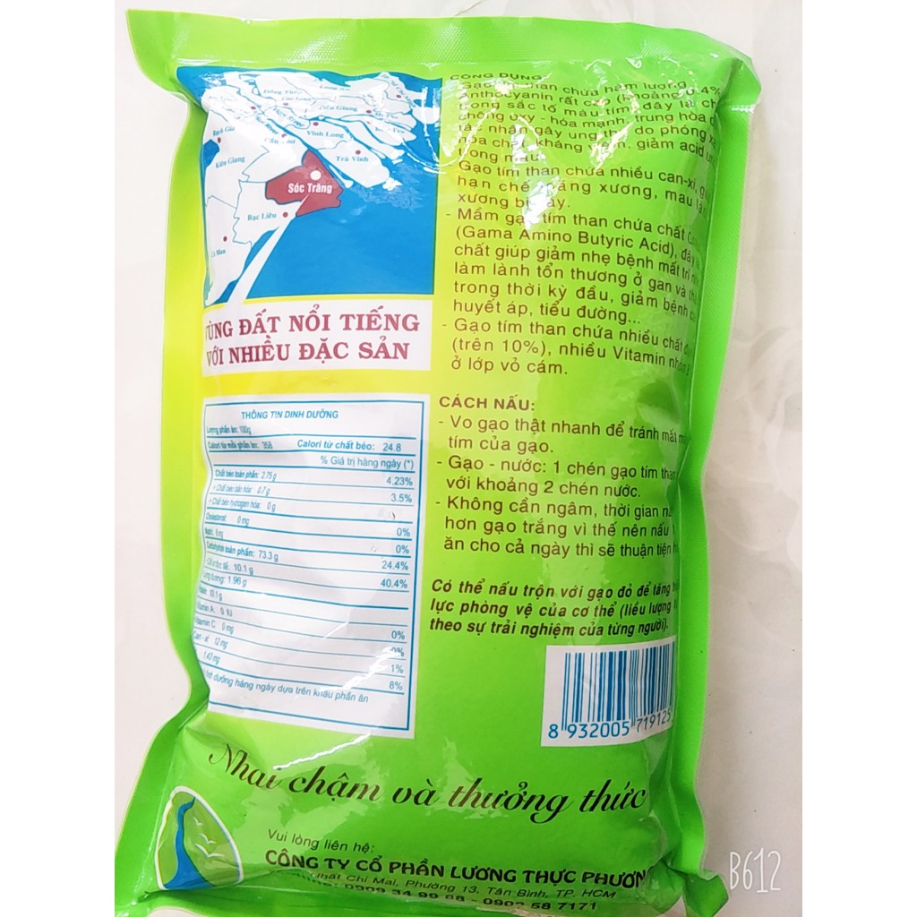 Gạo lứt tím than ( đặc sản Sóc Trăng) (2kg)