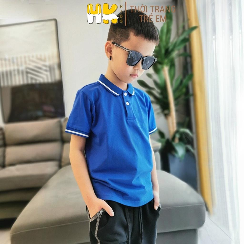 Áo thun polo AKL tay ngắn màu sắc trơn thời trang mùa hè dành cho bé trai từ 4 đến 15 tuổi - HK KIDS (mã 2110)