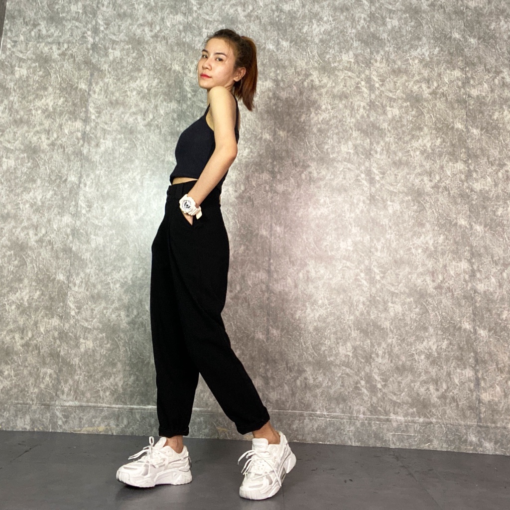 Quần Tây Baggy Dáng thụng Lưng Cao Basic có size BC128