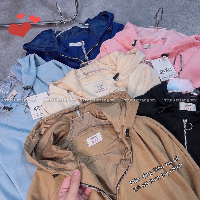 Áo Khoác Quảng Châu Da Lộn 2 Lớp Khóa Zip CC Form Rộng Dơi Tay Phồng Mẫu Trơn 2 Túi Hộp - DL2011