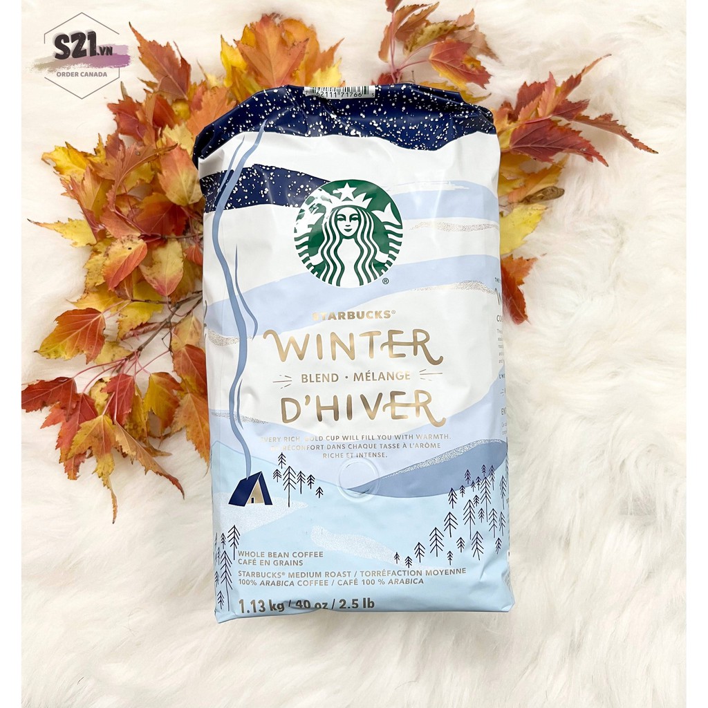 Cà Phê Nguyên Hạt Rang Vừa Starbucks Winter Blend Whole Bean Coffee Medium Roast 1.13kg