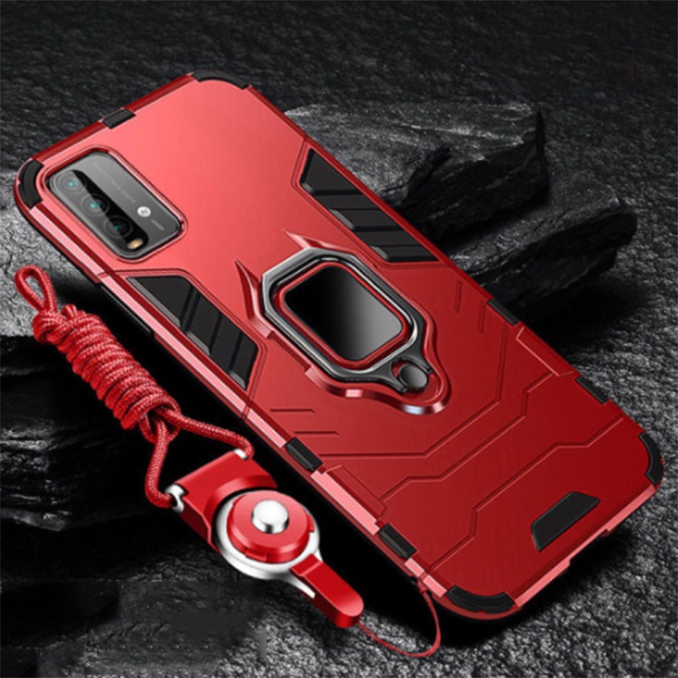 Ốp lưng Xiaomi Redmi 9T Ironman chống sốc kèm iring chống lưng