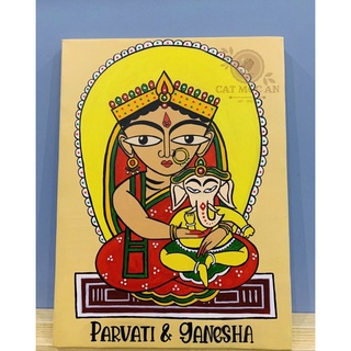 🔆[KT 30x40CM] TRANH TOAN CANVAS “PARVATI & GANESHA”🔆