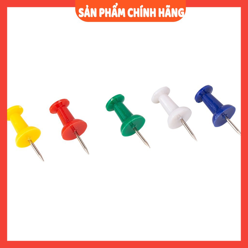 [Chính hãng Deli] Ghim mũ nhựa màu deli 0021