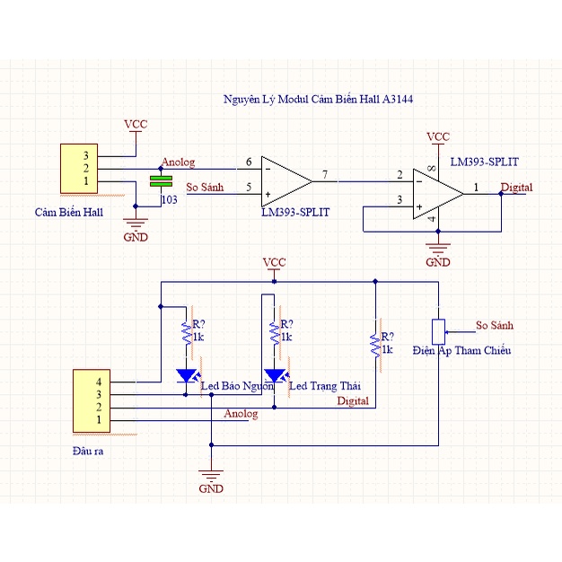 Module Cảm Biến Từ A3144 ( Module Cảm Biến Hall A3144 )