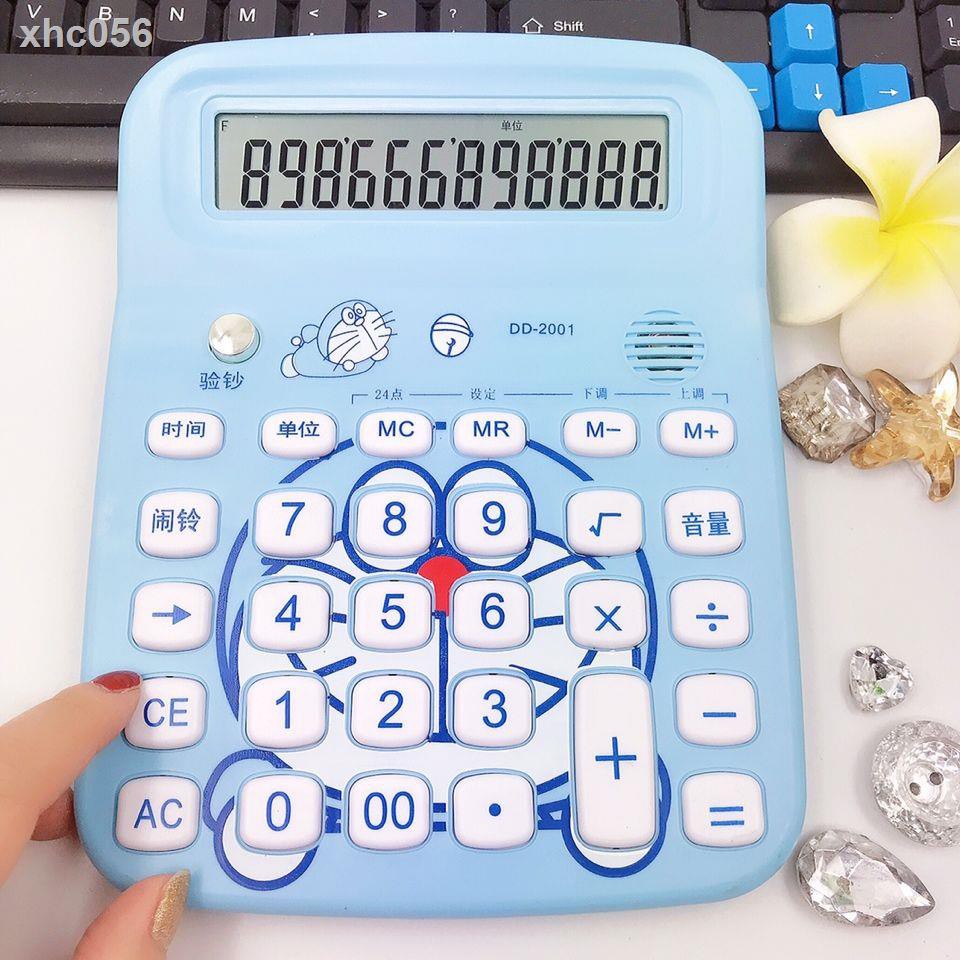 ♙Máy Tính Tiền Họa Tiết Hoạt Hình Doraemon Dễ Thương Cỡ Lớn Kèm Máy Tính