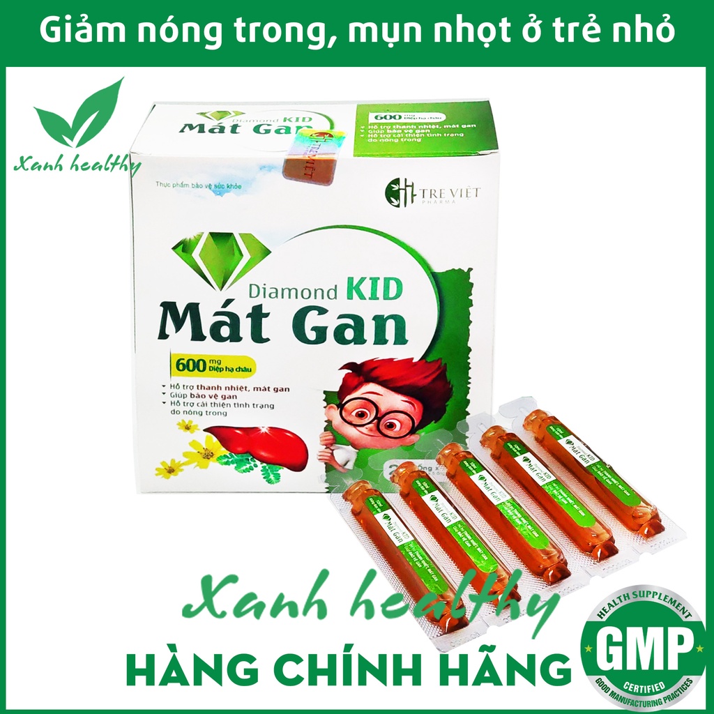 Siro Mát gan Diamond Kid giảm mụn nhọt, mẩn ngứa, rôm sảy - thành phần thảo dược an toàn hiệu quả cho bé từ 1 tuổi