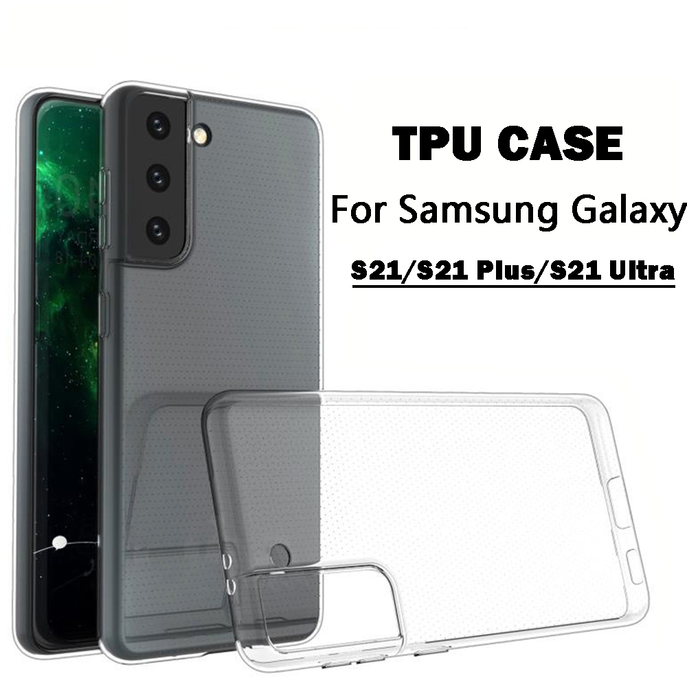 Ốp điện thoại TPU Silicon Mềm Trong Suốt Đơn Giản Cho Samsung Galaxy S21 S21 Plus S21 Ultra 5G