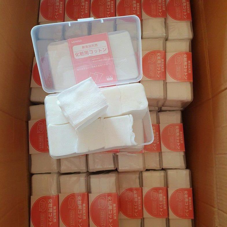 Bông tẩy trang Miniso Nhật Bản 180 miếng