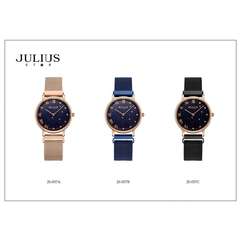 Đồng hồ nữ JS-037B kính sapphire dây nam châm Julius Hàn Quốc