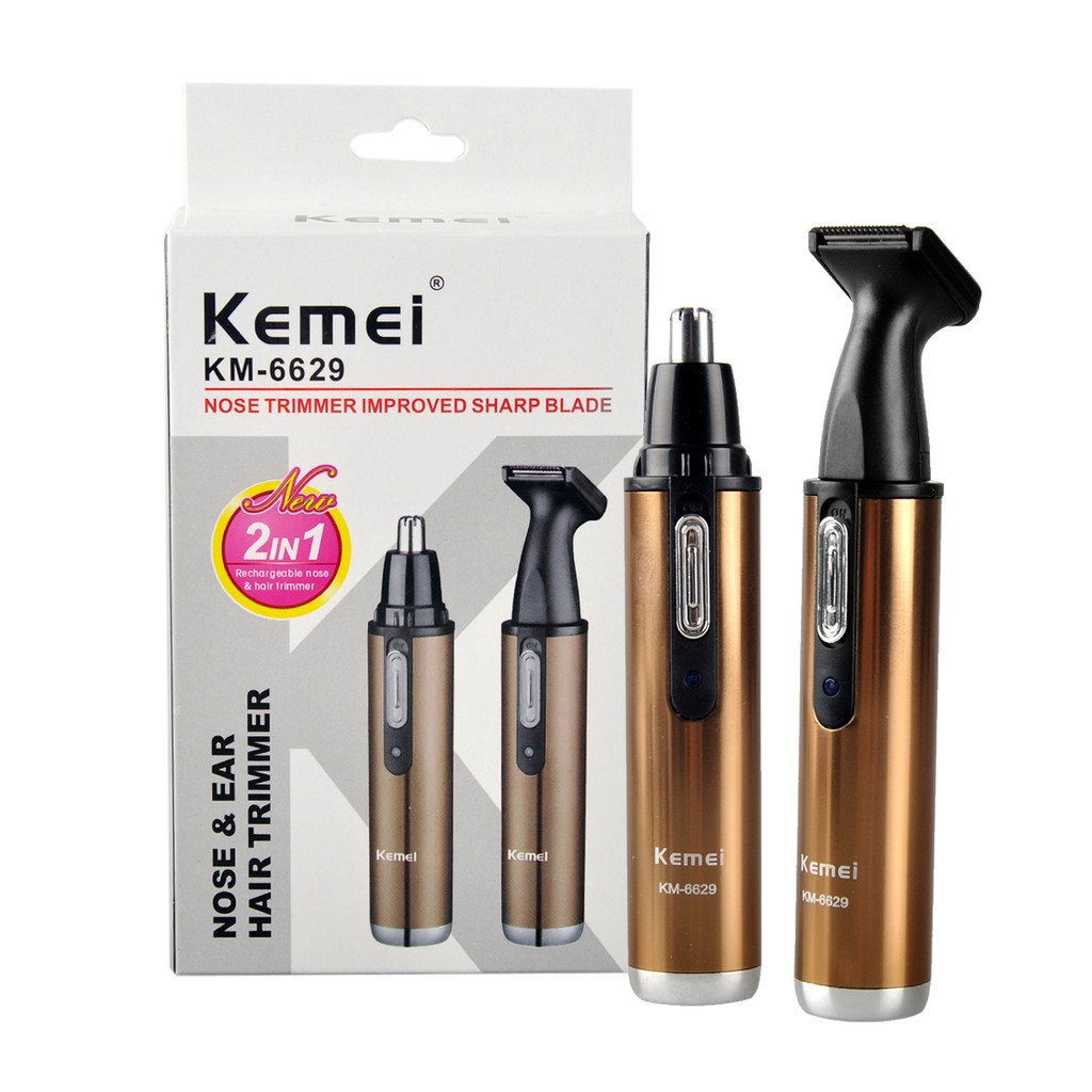 Máy Cạo Râu Tỉa Lông Mũi Kemei Km-6629 2 Trong 1