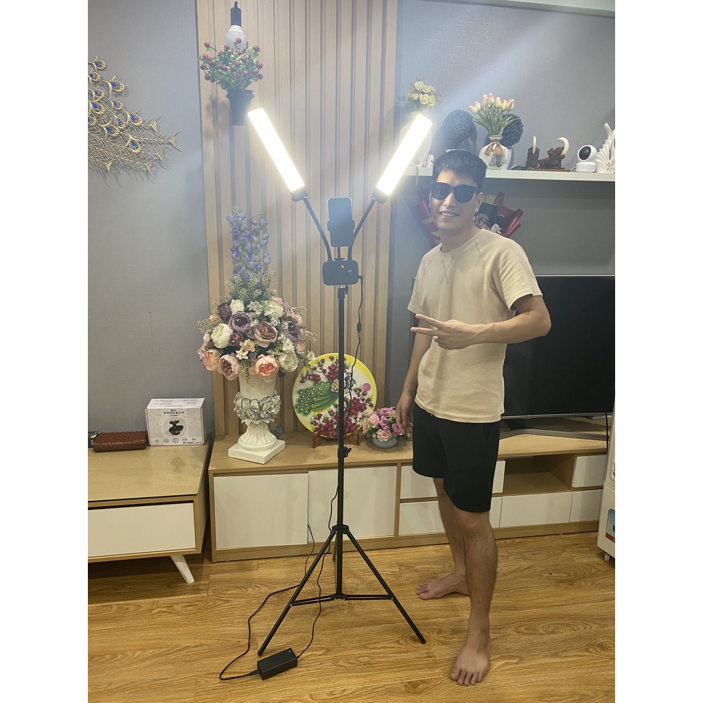 Đèn 2 Râu 2 Nhánh Đèn Spa , Phun Xăm, Phẫu Thuật Live Stream Spa