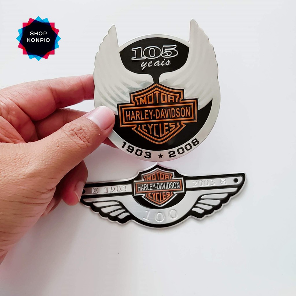 Tem Logo Cánh Chim Harley Davidson Bằng Nhôm Cao Cấp Chống Thấm Nước, Chịu Nhiệt