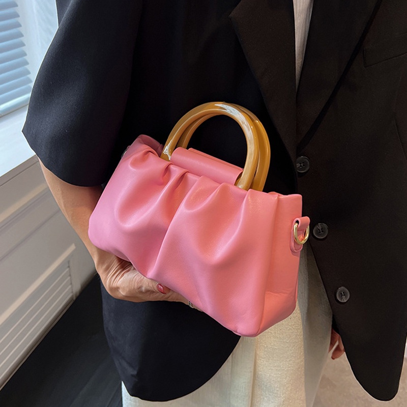 Túi đeo chéo IELGY hình dạng đám mây màu sắc đơn giản phong cách retro thời trang dành cho nữ