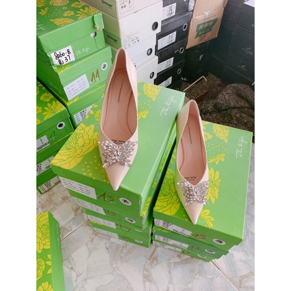 Giày bướm đá chất statin lụa cao cấp 7 phân