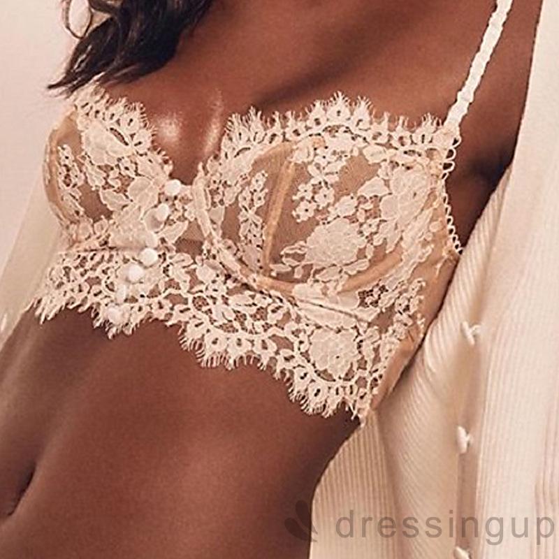 Áo Croptop Hai Dây Phối Ren Hoa Thời Trang Mùa Hè Quyến Rũ Cho Nữ