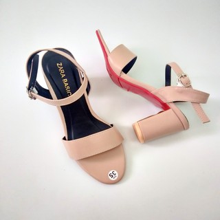 Giày sandal quai ngang gót vuông 7p- hình thật