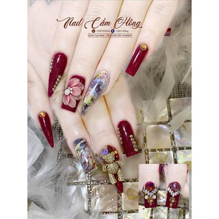 Charm đá đính móng C036