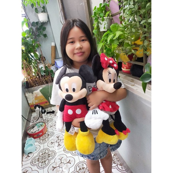 Bộ 3 gấu bông Mickey - Minnie - Pluto size trung to- 50cm, mới tinh 99,99%, chân mộc Disney - 400k🐹🐾🐾🐾🐹