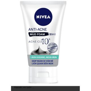 SỮA RỬA MẶT BÙN KHOÁNG NIVEA GIÚP NGỪA MỤN