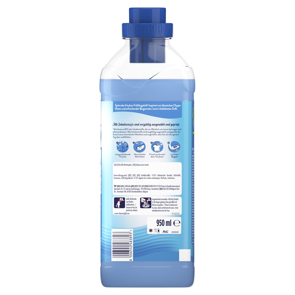Nước xả vải quần áo cao cấp Lenor thơm lâu nước xả làm mềm vải nhập khẩu Đức